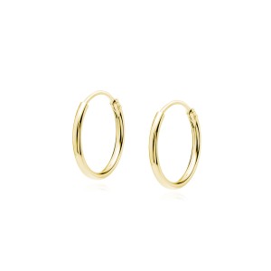 Cercei rotunzi argint placati cu aur galben Ø10 mm x 1,2 mm Creole DiAmanti KSZ1210EG-DIA (Argint 925‰ 0,4 g.)